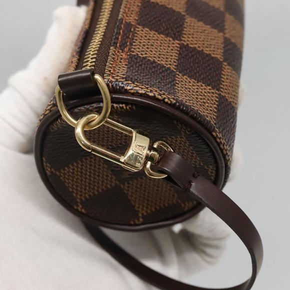 LOUIS VUITTON Damier Ebene Papillon Pouch LV Auth 130869 - Picture 9 of 16